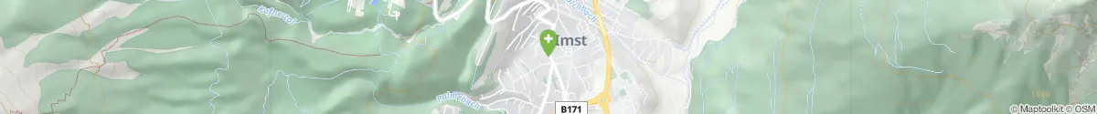 Map representation of the location for Stadtapotheke Imst in 6460 Imst